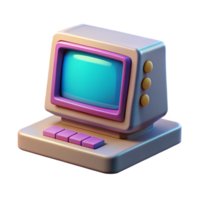 impressive rustic stunning minimalist A Vintage Computer with a Crt Monitor Dis high quality genuine png