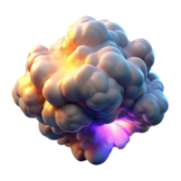 stunning rustic A cloud of iridescent smoke billowing and swirling, illuminated by a dramatic spotlight, rendered in a highly detailed, realistic style detailed png