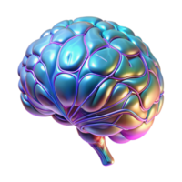 beautiful creative A holographic projection of a human brain, intricate neural pathways illuminated. Medical illustration style, cool colors, sense of complexity and understanding high resolution png