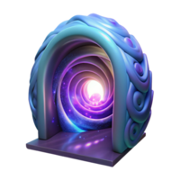 beautiful contemporary A portal opening up to another dimension, revealing a swirling vortex of color and energy. Sci-fi, mysterious style detailed png