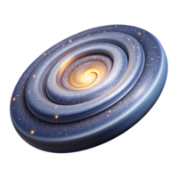 serene abstract A spiral galaxy seen edge-on, its dust lanes and star clusters clearly visible. Realistic, detailed rendering exclusive png