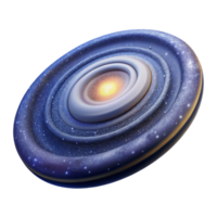 serene artistic A spiral galaxy seen edge-on, its dust lanes and star clusters clearly visible. Realistic, detailed rendering exclusive png