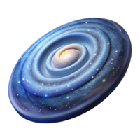 stunning creative A spiral galaxy seen edge-on, its dust lanes and star clusters clearly visible. Realistic, detailed rendering premium png
