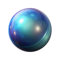 beautiful contemporary A single, perfect sphere reflecting the light of distant galaxies. Abstract, minimalist style genuine png
