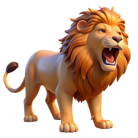 dramatic vintage A regal lion with a flowing mane, roaring fiercely, illuminated by the warm glow of a setting sun, in a realistic, wildlife photography style detailed png