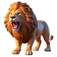 wonderful rustic A regal lion with a flowing mane, roaring fiercely, illuminated by the warm glow of a setting sun, in a realistic, wildlife photography style high quality png