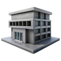 extraordinary rustic A minimalist concrete Brutalist office building, harsh shadows, grayscale, architectural photography style high quality png