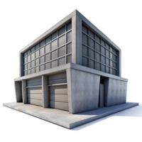 impressive modern A minimalist concrete Brutalist office building, harsh shadows, grayscale, architectural photography style high resolution png