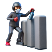 beautiful artistic A masked figure spray-painting a symbol of rebellion on a towering wall patrolled by robotic enforcers, lit by harsh spotlights, graphic novel style, authentic png