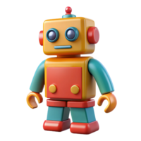 serene minimalist A colorful, stylized illustration of a vintage toy robot, bold lines and shapes, bright, flat colors, mid-century modern style detailed png