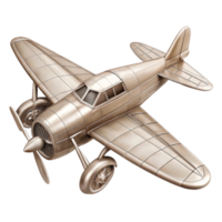 wonderful vintage A pencil sketch of a vintage airplane, detailed line work, soft shading, technical drawing style detailed png