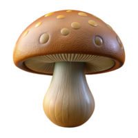 serene creative A close-up of a mushroom, intricate details, earthy tones, macro photography genuine png