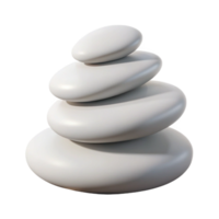beautiful traditional Three stacked, smooth, white pebbles, gradually increasing in size, illuminated by a sharp, directional light from the right. Minimalist composition premium png
