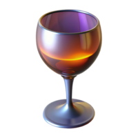 beautiful traditional A single, empty wine glass, reflecting the light source, creating highlights and shadows detailed png