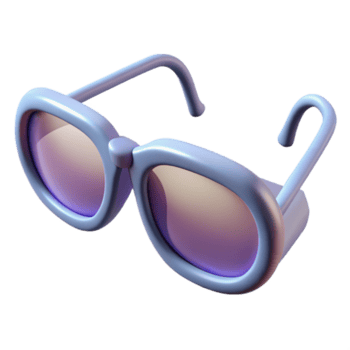 magnífico artístico un par de marco de alambre lentes doblada pulcramente, con un suave, difundido ligero creando amable oscuridad exclusivo png