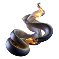 vibrant rustic A dynamic, twisting ribbon of smoke, illuminated by a dramatic chiaroscuro lighting, in a Baroque style 4K png