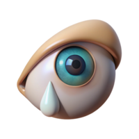 magnificent abstract A human eye shedding a single tear, realistic rendering, dramatic chiaroscuro lighting, minimalist emotional portrait high resolution png