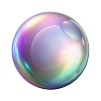 vibrant contemporain une seul, flottant savon bulle, iridescent et chatoyant, allumé par une doux, éthéré lumière prime png