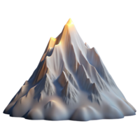 magnificent rustic A snow-covered mountain peak at sunrise, majestic, alpine landscape, realistic rendering high resolution png