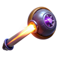 serene minimalist A powerful energy beam cuts through the night sky, obliterating a target. Intense light and color, sci-fi action style premium png