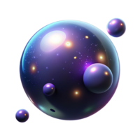 magnificent modern Glowing orbs of light floating in a dark, infinite space, with a soft, ethereal glow, cosmic art style genuine png