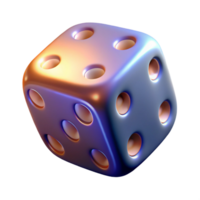wonderful modern A single, rolling dice, showing the number six, lit by a dramatic, chiaroscuro lighting setup exclusive png