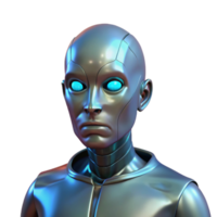 impressive abstract A genetically modified human with metallic skin, staring blankly into the void, lit by a cold, clinical light, biopunk and unsettling, detailed png