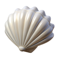 elegant traditional A single, white seashell, with intricate details highlighted by a sharp, directional light high resolution png