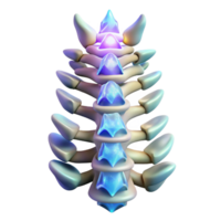 serene classic A human spine crafted from intertwined roots and glowing crystals, soft, ethereal lighting, fantasy style premium png