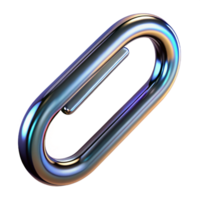 impressive contemporary A single, metal paperclip, bent into an abstract shape, with a bright, reflective light high quality png