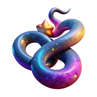 serene minimalist A cosmic serpent, formed from swirling nebulae, consuming a dying star. Mythological, vibrant colors original png
