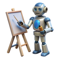 elegant modern A robotic teacher instructing a class of children, surrounded by interactive whiteboards and holographic displays. Educational illustration style professional png