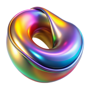 beautiful abstract Fluid, metallic forms morphing and merging, illuminated by a vibrant, rainbow gradient, with a smooth, liquid metal texture detailed png