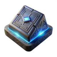impressive vintage An intricate Sumerian cuneiform tablet, glowing with an inner light, floating in darkness, digital art, ethereal lighting, high resolution png