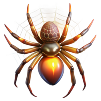 serene contemporary A spider spinning its intricate web, illuminated by a backlight. Macro photography, nature documentary style authentic png