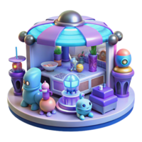 dramatic vintage A group of children playing in a zero-gravity environment inside a spaceship, surrounded by floating toys. Bright, playful lighting, cartoon style exclusive png
