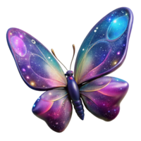 beautiful abstract A cosmic butterfly, its wings formed from galaxies, fluttering through the void. Surreal, vibrant colors high resolution png