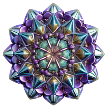 extraordinary rustic A kaleidoscopic pattern of fractured, mirrored surfaces, reflecting a multitude of tiny lights, in a psychedelic style authentic png