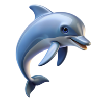 beautiful creative A playful dolphin leaping out of the water, illuminated by sunlight, in a dynamic, realistic style high quality png