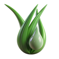 wonderful artistic A single blade of grass with a drop of water, macro photography, reflective lighting exclusive png