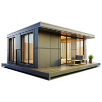 extraordinary classic Prefabricated modular home, sleek design, sustainable materials, minimalist aesthetic, modern style original png