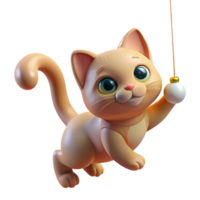 extraordinary abstract A curious kitten batting at a dangling string, soft window light, playful photography style high quality png