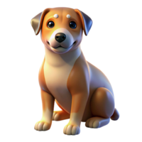magnificent artistic A loyal dog sitting patiently, illuminated by warm studio lighting, in a portrait photography style high resolution png
