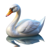 serene abstract A graceful swan gliding across a still lake, serene lighting, impressionistic style high quality png