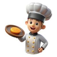 serene rustic A cartoon chef flipping a pancake, bright kitchen lights reflecting off the stainless steel appliances, drawn in a dynamic and energetic cartoon style detailed png