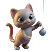 serene rustic A curious kitten batting at a dangling string, soft window light, playful photography style authentic png