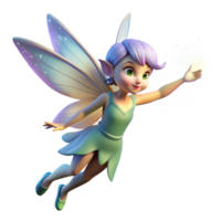 serene minimalist A playful pixie with iridescent wings, sprinkling fairy dust, in a beam of sunlight filtering through a forest canopy. Fantasy art style high resolution png