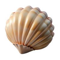 elegant classic A single, perfect seashell resting on the beach, soft lighting, still life photography exclusive png