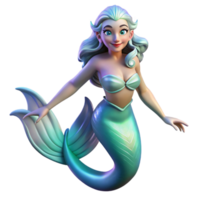 wonderful rustic A beautiful siren with iridescent scales and flowing fins, luring sailors with an enchanting song. Art Deco style. Soft, underwater lighting 4K png