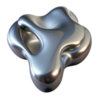 stunning artistic A flowing, organic form resembling liquid metal, with a chrome finish reflecting an unseen light source, in a hyperrealistic style genuine png